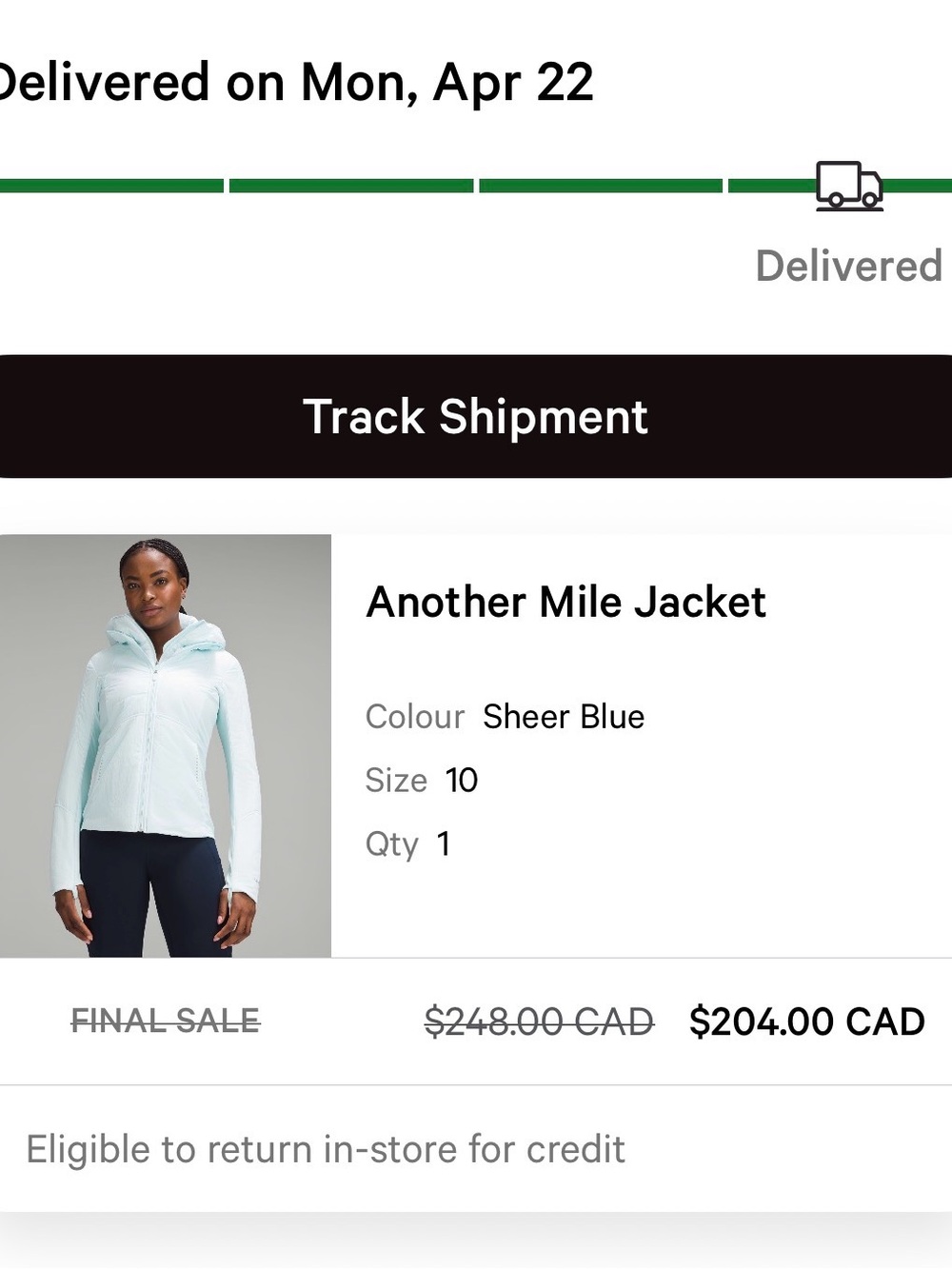 Another Mile Jacket - Sheer Blue size 10  new condition no tags.